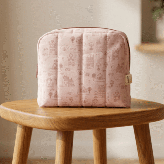 Neceser Cuadrado Eliot - Hecho a Mano con Estampado Casas