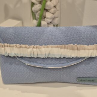 Funda de Gafas Artesanal de Tela Acolchada – Hecha a Mano Modelo Aguamarina
