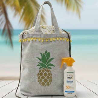 Bolso Bombonera Artesanal Playa Gran Capacidad Modelo Bali - Loneta Personalizable OEKO-TEX Hecho a Mano
