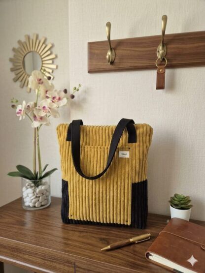 Totebag de pana bicolor