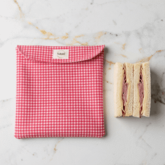 Bolsita Reutilizable para Sándwich Ecológica Roja Hecha a Mano | Alternativa Zero Waste