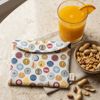 Bolsita Reutilizable para Sandwich Ecológica chapas Hecha a Mano | Alternativa Zero Waste