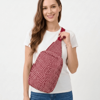 Riñonera Bandolera Doris Artesanal - Hecha a Mano con Algodón Resistente OEKO-TEX Roja