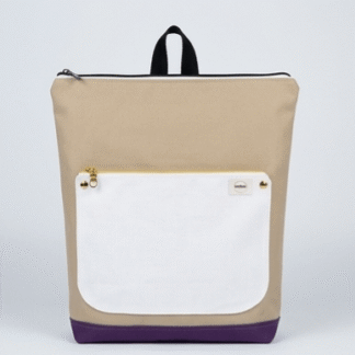 Mochila Impermeable - Modelo Urban KODURA Blanca - Capuchino Artesanal | Resistente y Duradera
