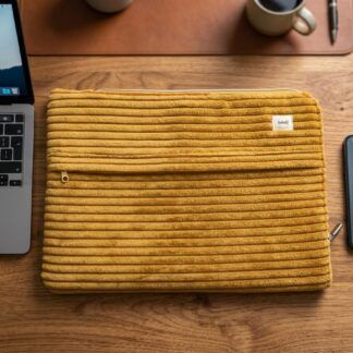 Funda de Portátil Acolchada – Hecha a Mano con Algodón OEKO-TEX Modelo Ocra Honey